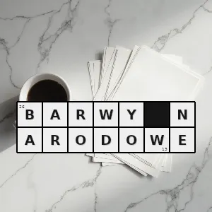 Hasło krzyżówkowe rodzaj wizualnego symbolu narodowego będącego najczęściej połączeniem dwóch lub kilku kolorów w postaci poziomych bądź pionowych pasów kół lub innych pól - barwy narodowe – rozwiązanie, synonimy, podpowiedzi i definicje krzyżówkowe